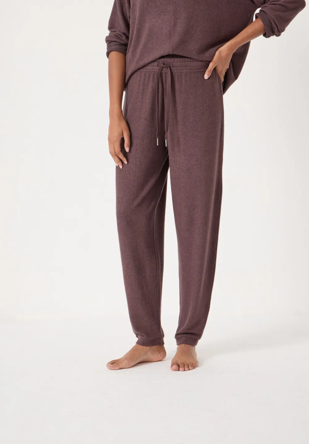 hush Pyjamas & Nightwear|Elle Supersoft Joggers Chocolate Melange