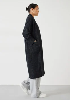 hush Pyjamas & Nightwear|Elle Supersoft Long Cardigan Charcoal Marl