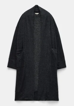 hush Pyjamas & Nightwear|Elle Supersoft Long Cardigan Charcoal Marl