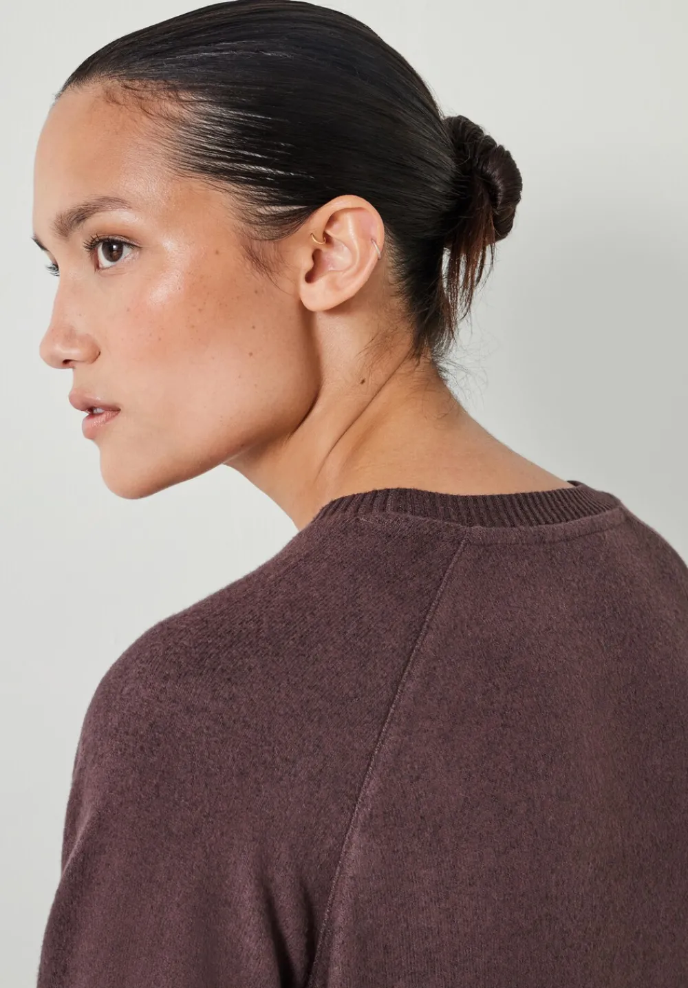 hush Pyjamas & Nightwear|Elle Supersoft Raglan Top Chocolate brown