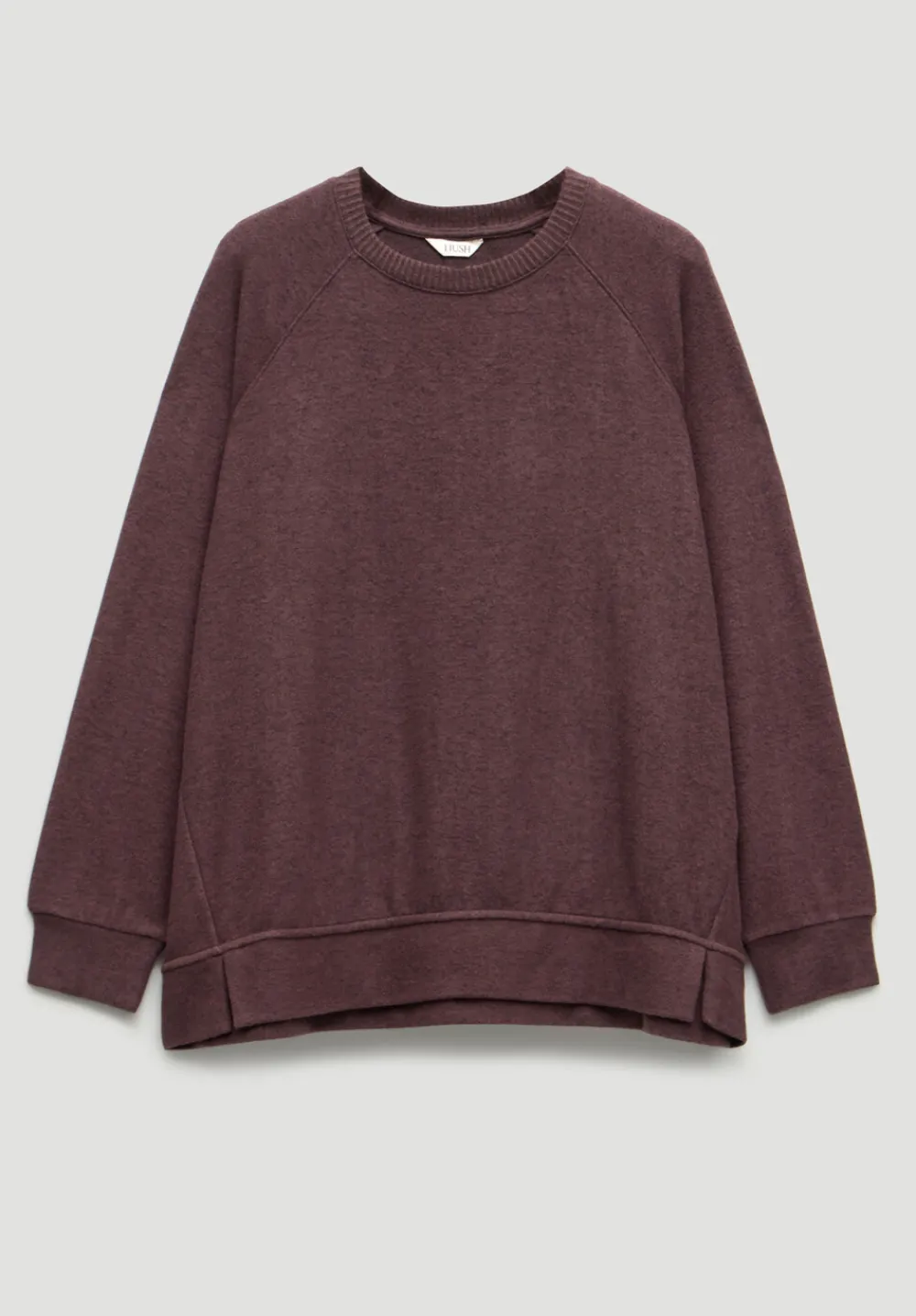 hush Tops & T-Shirts|Pyjamas & Nightwear|Elle Supersoft Raglan Top Chocolate Melange