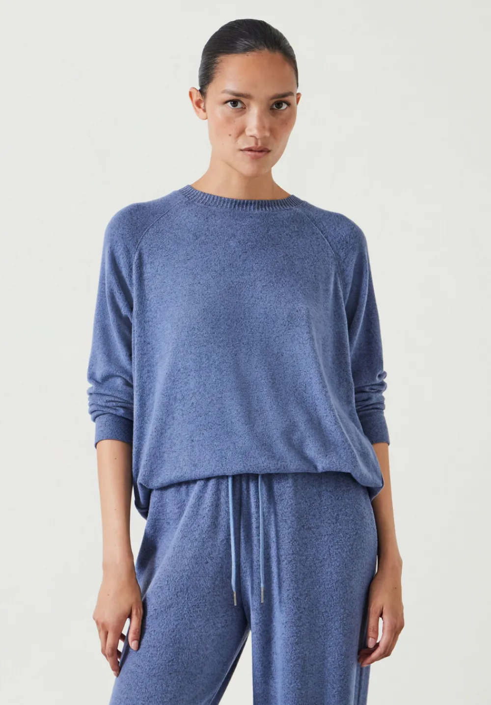 hush Pyjamas & Nightwear|Elle Supersoft Raglan Top Dusty Blue