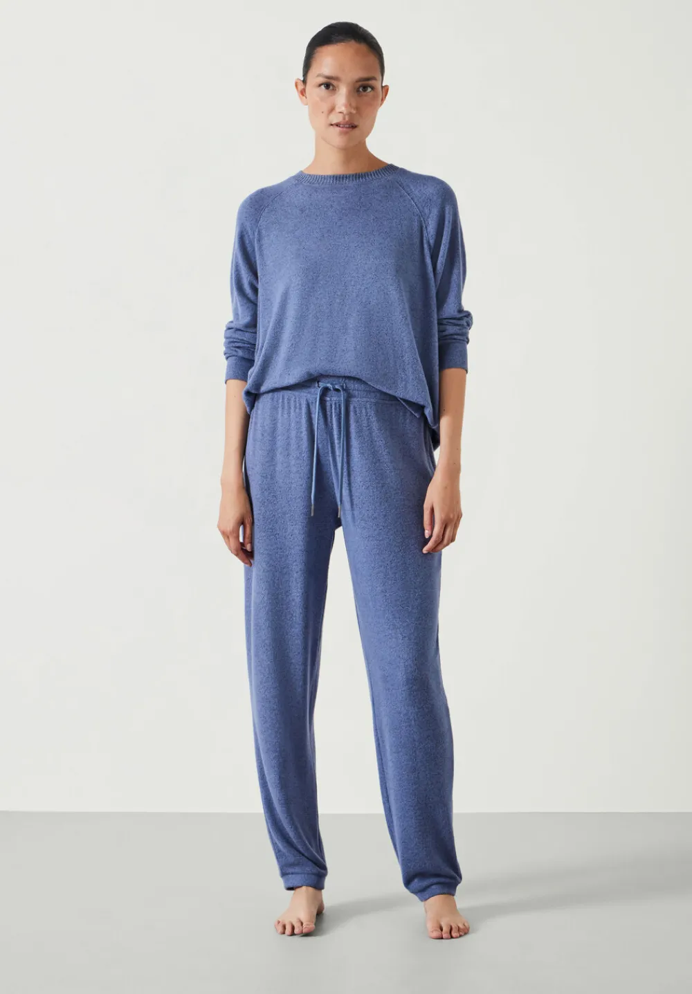 hush Pyjamas & Nightwear|Elle Supersoft Raglan Top Dusty Blue