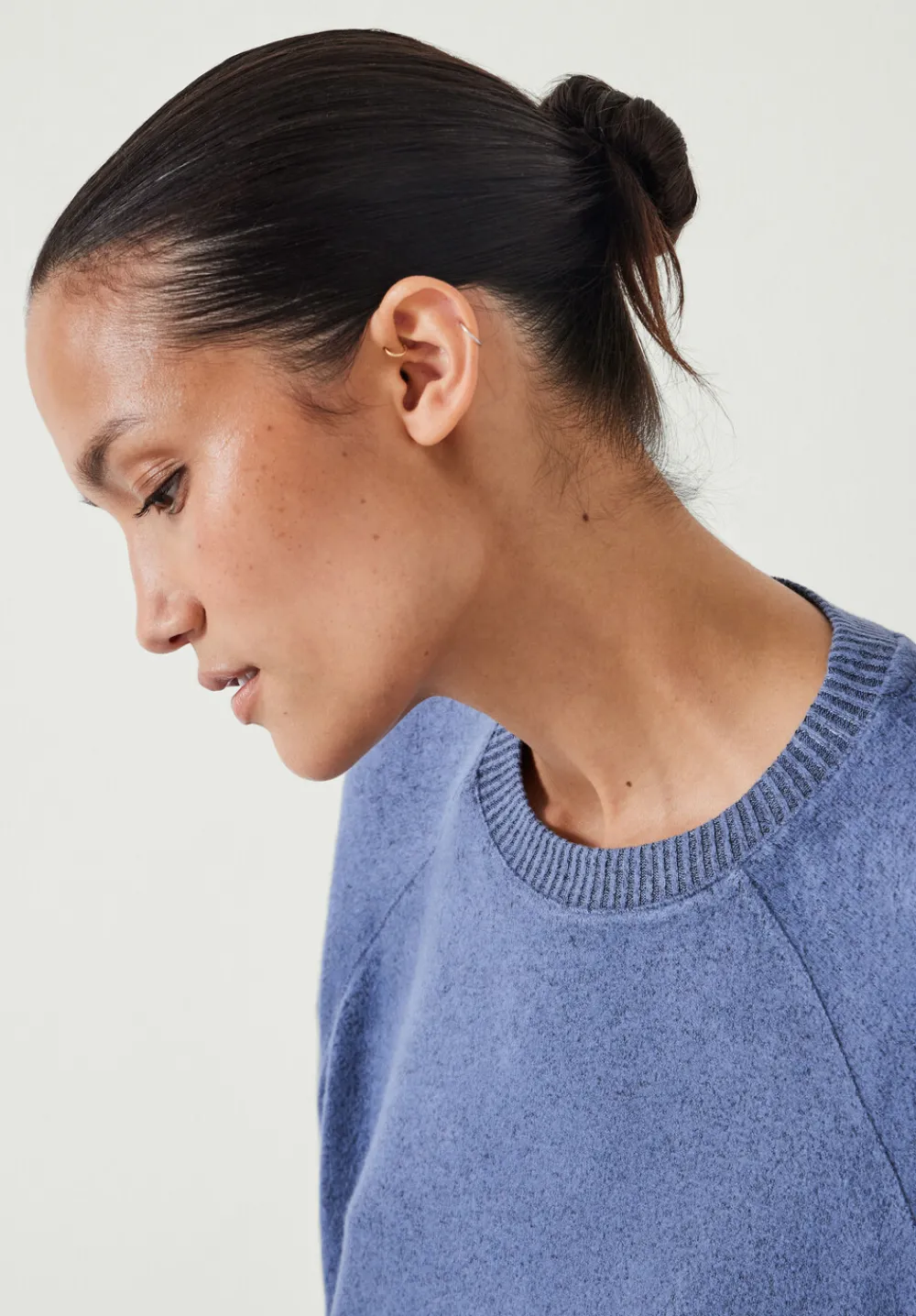 hush Pyjamas & Nightwear|Elle Supersoft Raglan Top Dusty Blue