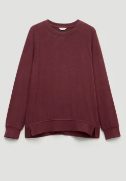 hush Tops & T-Shirts|Pyjamas & Nightwear|Elle Supersoft Raglan Top Burgundy Purple