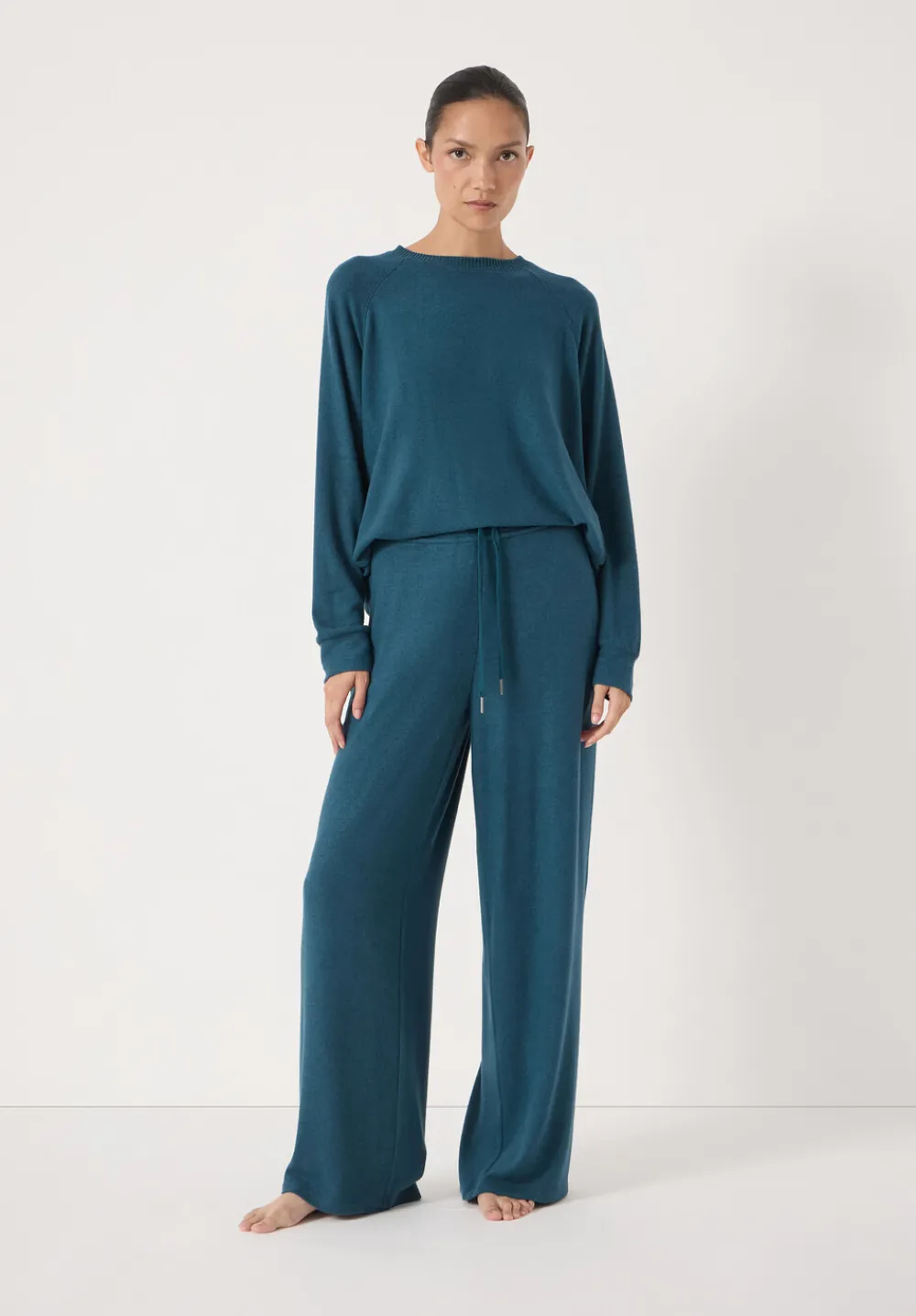 hush Tops & T-Shirts|Pyjamas & Nightwear|Elle Supersoft Raglan Top Teal Blue