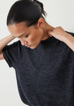 hush Tops & T-Shirts|Elle Supersoft T-Shirt Charcoal Grey