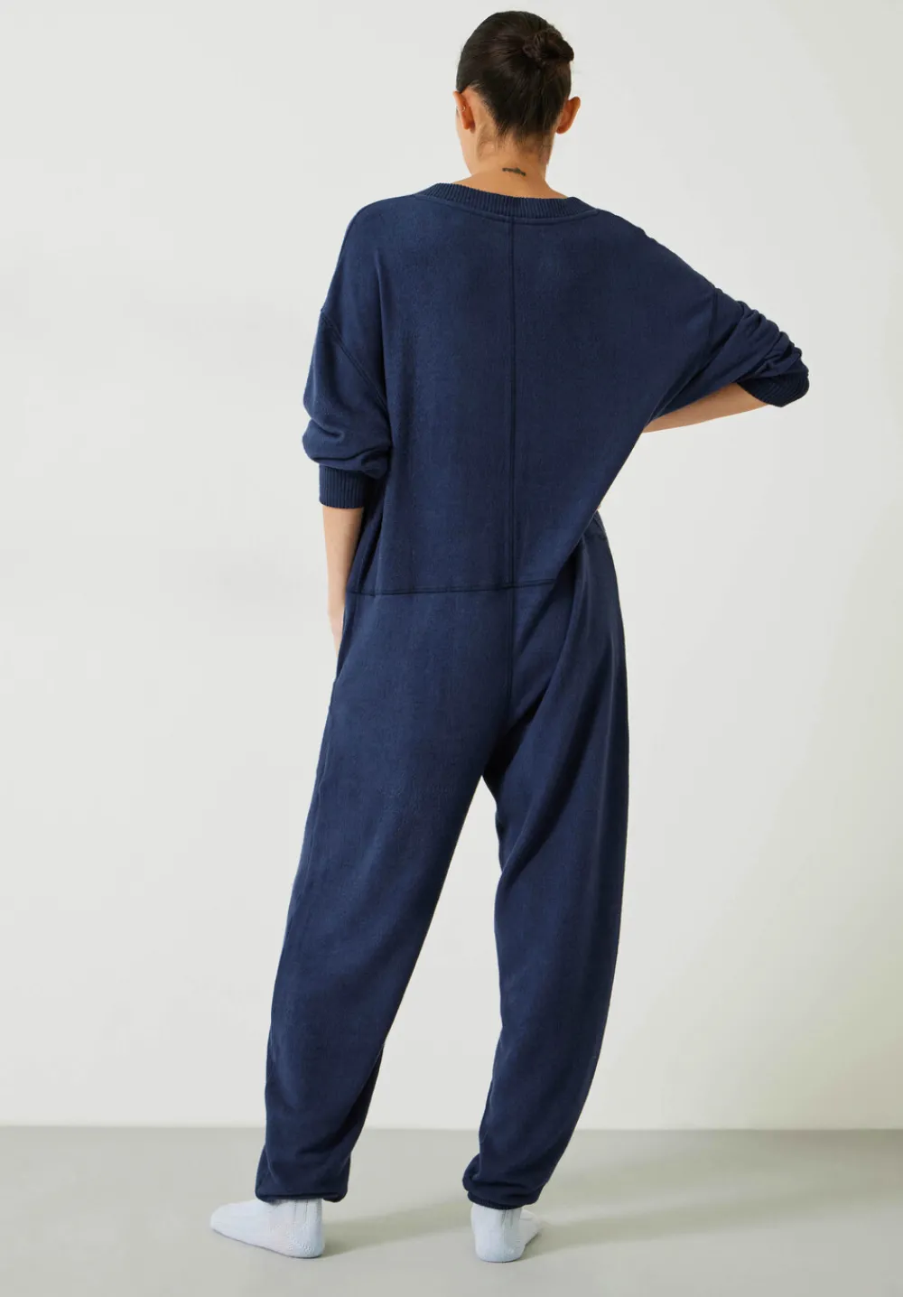 hush Jumpsuits|Pyjamas & Nightwear|Elle Supersoft V-Neck Onesie Midnight Navy