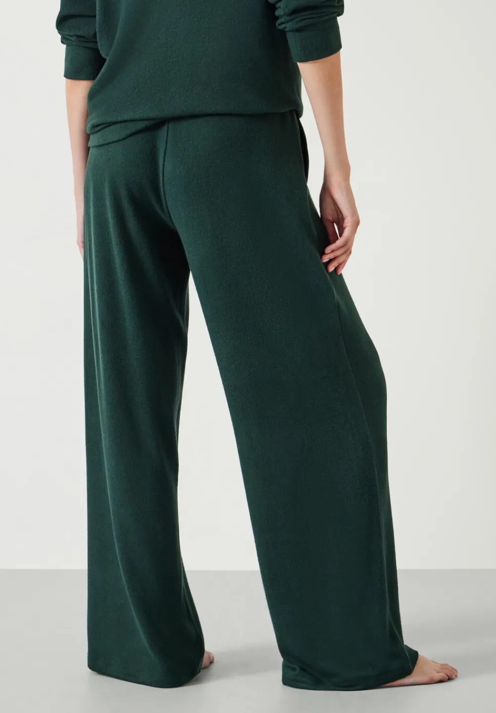 hush Joggers & Leggings|Pyjamas & Nightwear|Elle Supersoft Wide Leg Joggers Deep Green