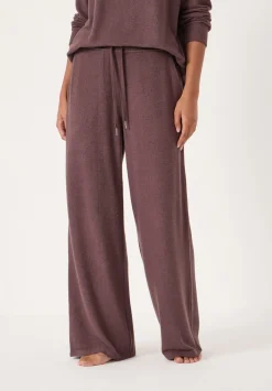hush Pyjamas & Nightwear|Elle Supersoft Wide Leg Joggers Chocolate Melange