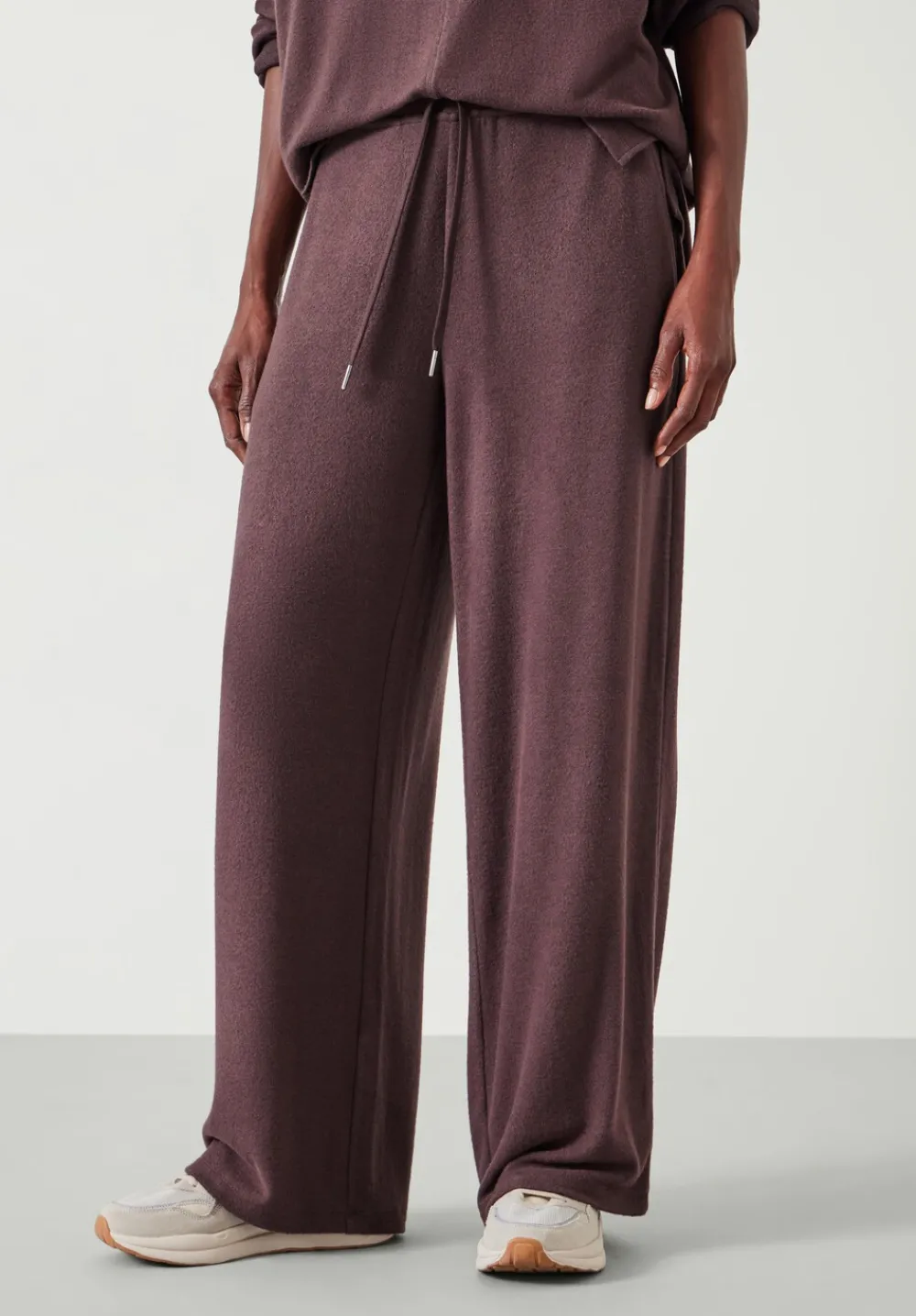 hush Joggers & Leggings|Pyjamas & Nightwear|Elle Supersoft Wide Leg Joggers Chocolate brown
