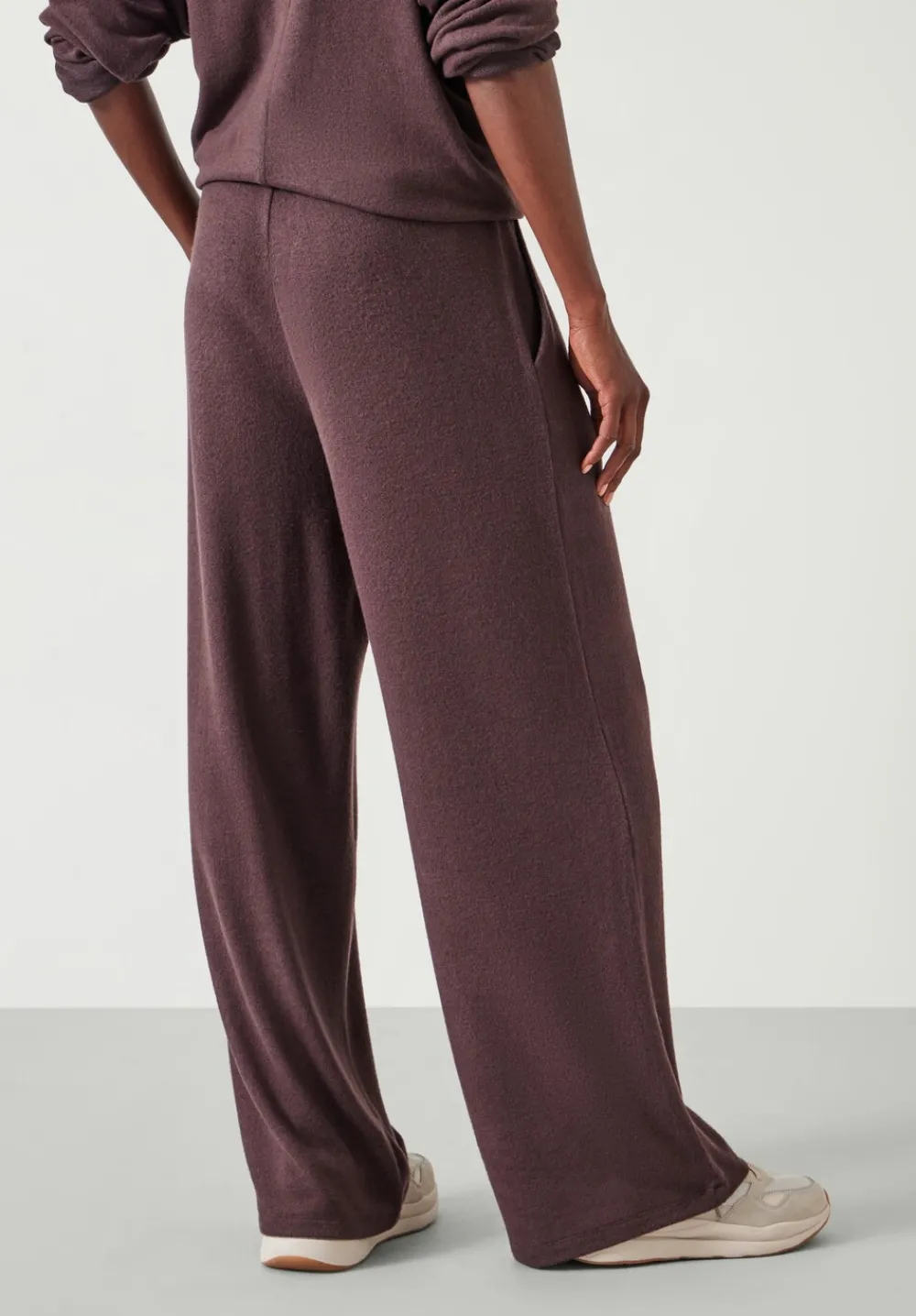 hush Joggers & Leggings|Pyjamas & Nightwear|Elle Supersoft Wide Leg Joggers Chocolate brown