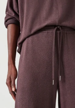 hush Joggers & Leggings|Pyjamas & Nightwear|Elle Supersoft Wide Leg Joggers Chocolate brown