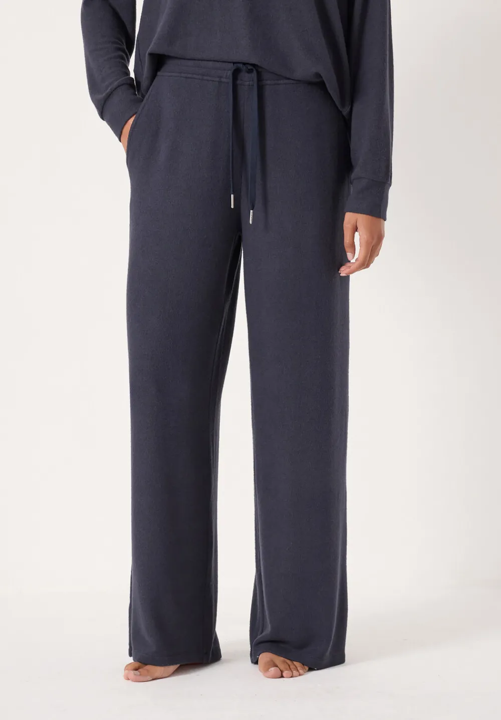 hush Pyjamas & Nightwear|Elle Supersoft Wide Leg Joggers Navy Blue