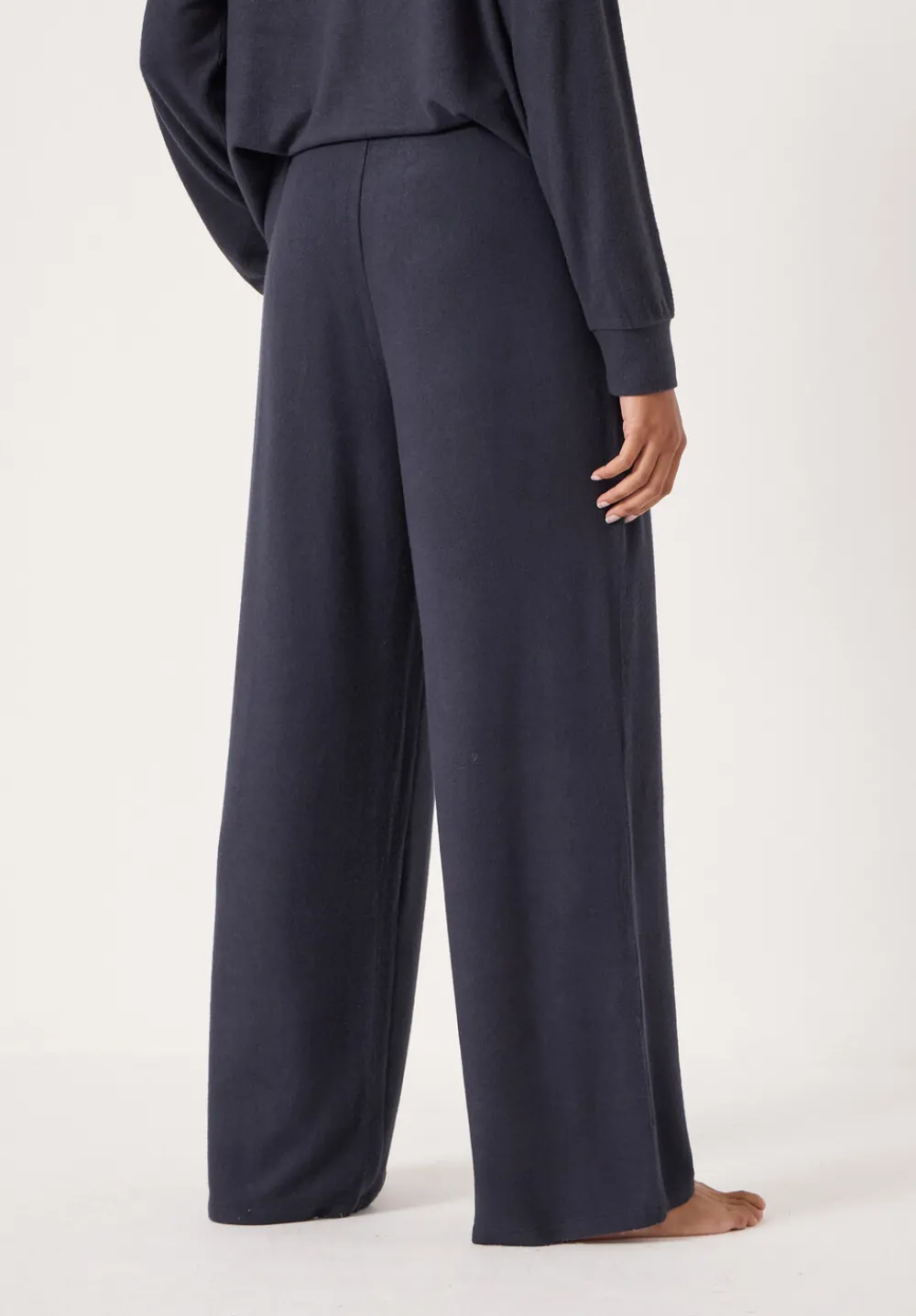 hush Pyjamas & Nightwear|Elle Supersoft Wide Leg Joggers Navy Blue