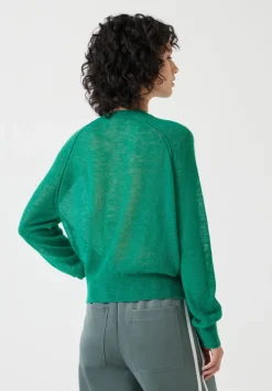 hush Jumpers & Cardigans|Elsie Gauzy Wool Blend Crew Jumper Green
