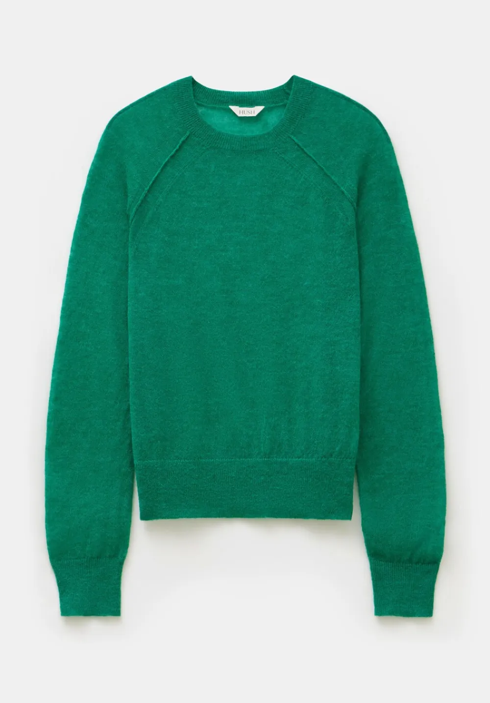 hush Jumpers & Cardigans|Elsie Gauzy Wool Blend Crew Jumper Green