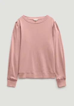 hush Tops & T-Shirts|Emily Puff Sleeve Cotton Jersey Top Rosewood Pink