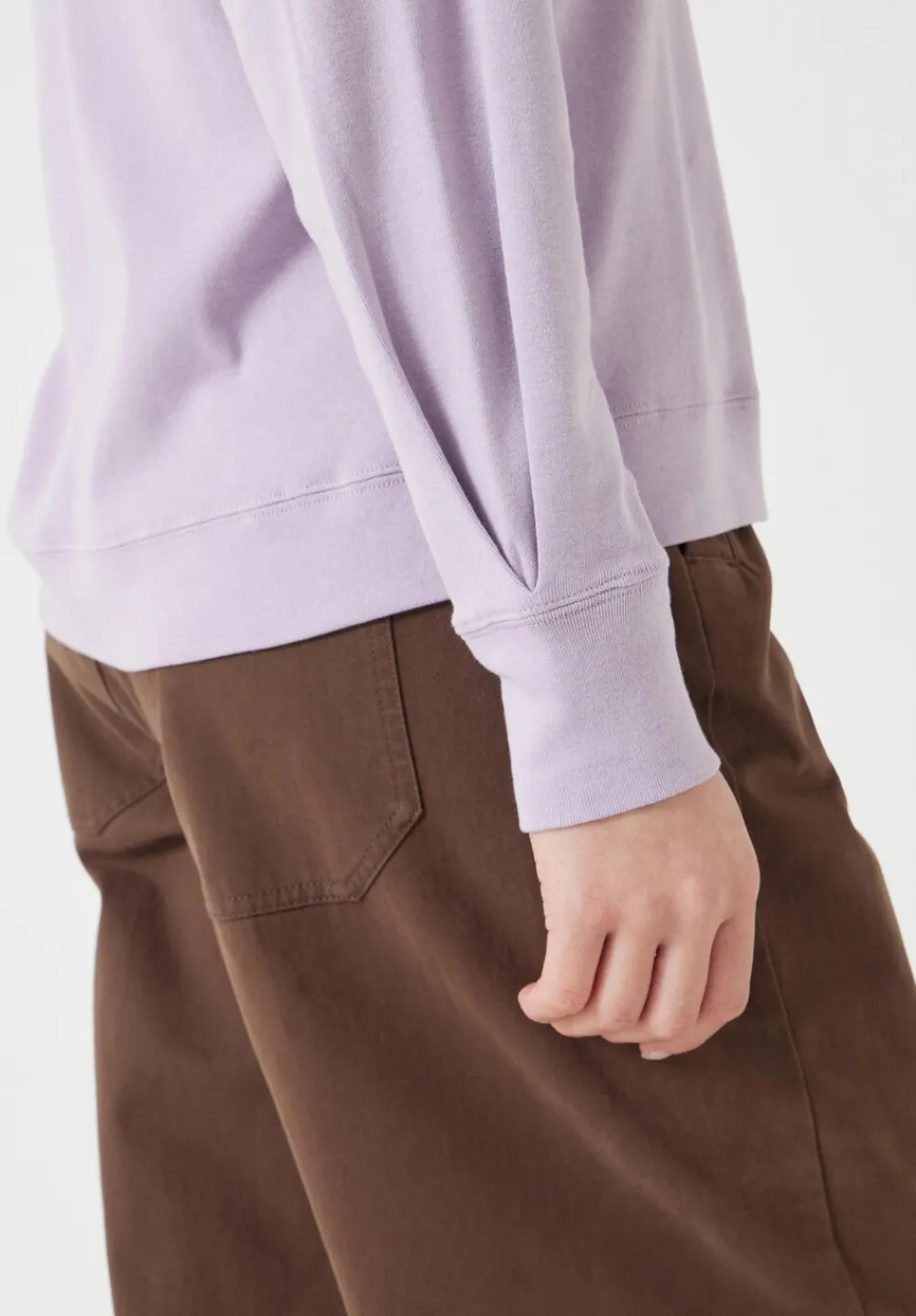 hush Tops & T-Shirts|Emily Puff Sleeve Cotton Jersey Top Dusty Lilac