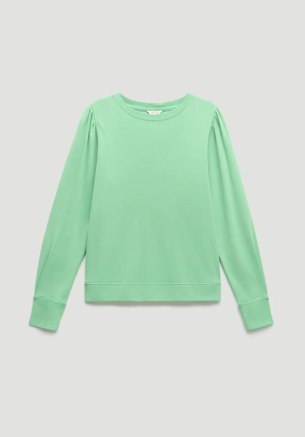 hush Tops & T-Shirts|Emily Puff Sleeve Cotton Jersey Top Apple Green