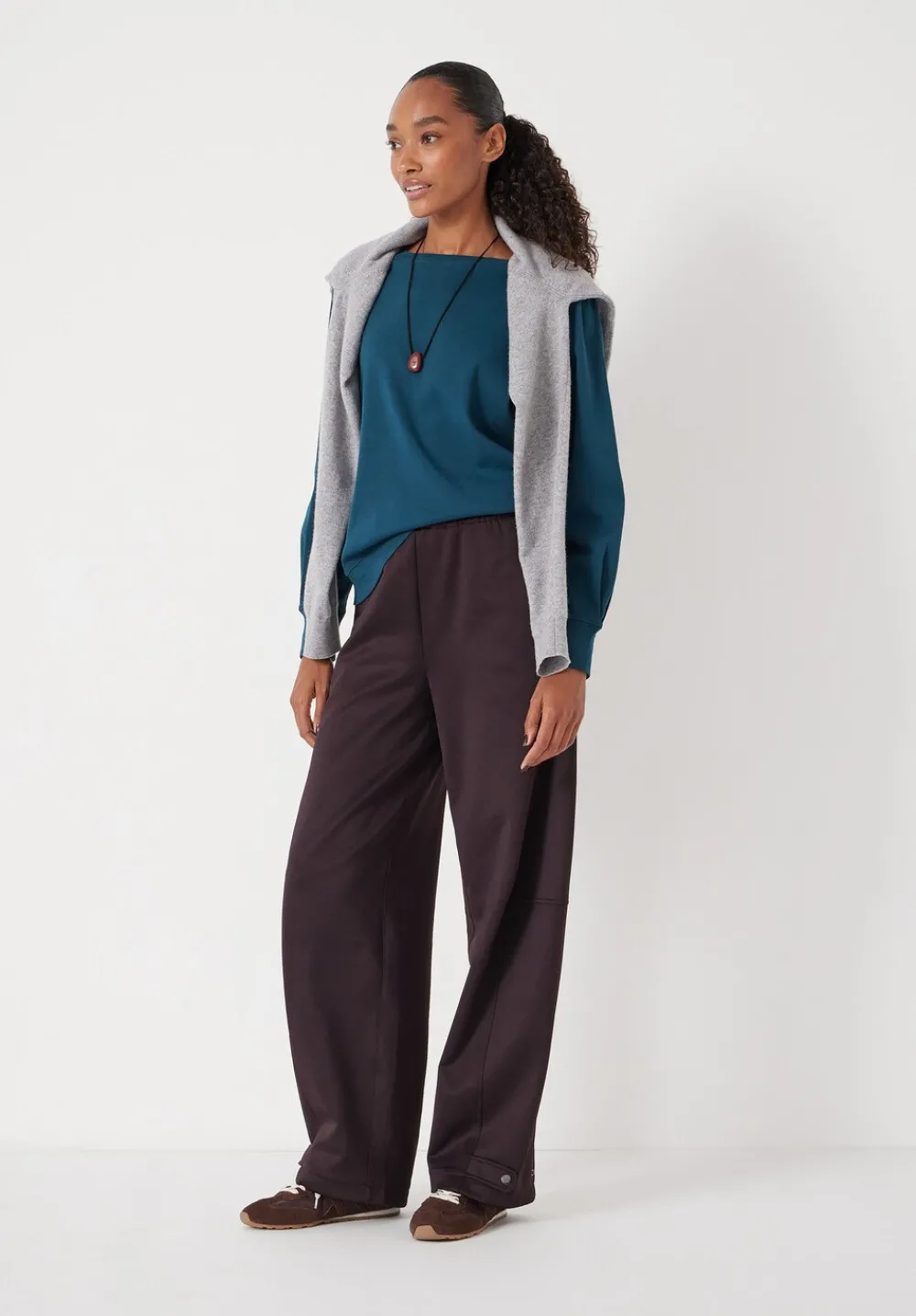 hush Tops & T-Shirts|Emily Puff Sleeve Cotton Jersey Top Deep Teal