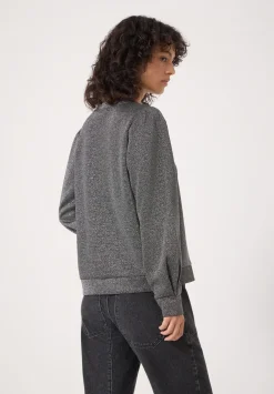 hush Tops & T-Shirts|Emily Sparkle Puff Sleeve Jersey Top Gunmetal Grey