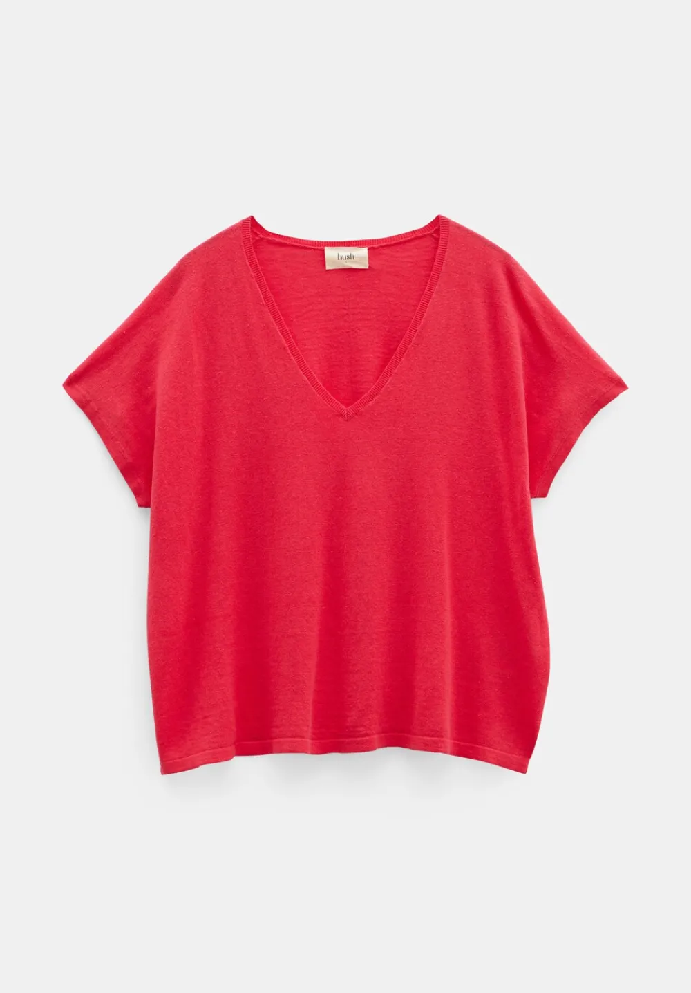 hush Tops & T-Shirts|Jumpers & Cardigans|Emmerline Linen Blend Knitted Top Magenta