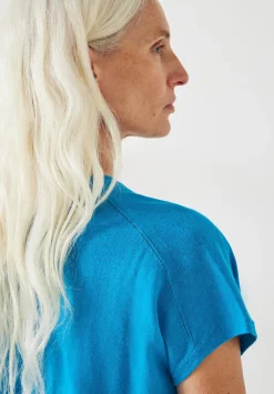 hush Tops & T-Shirts|Jumpers & Cardigans|Emmerline Linen Blend Knitted Top Ocean Blue