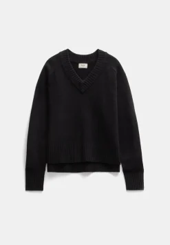 hush Jumpers & Cardigans|Erica Merino Wool V Neck Jumper Black