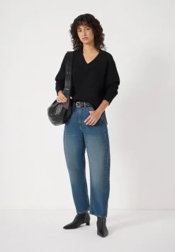 hush Jumpers & Cardigans|Erica Merino Wool V Neck Jumper Black
