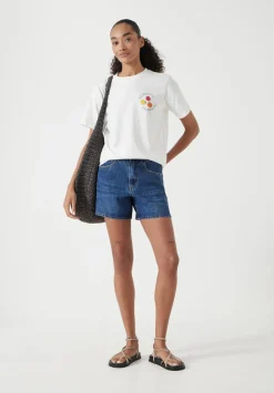hush Shorts|Essential Denim Shorts Mid Blue