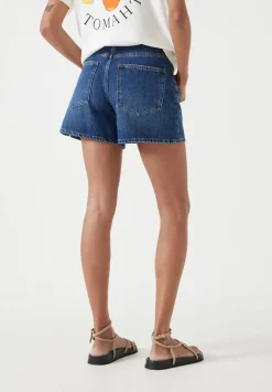 hush Shorts|Essential Denim Shorts Mid Blue