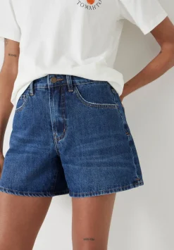 hush Shorts|Essential Denim Shorts Mid Blue