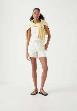 hush Shorts|Essential Denim Shorts Ecru