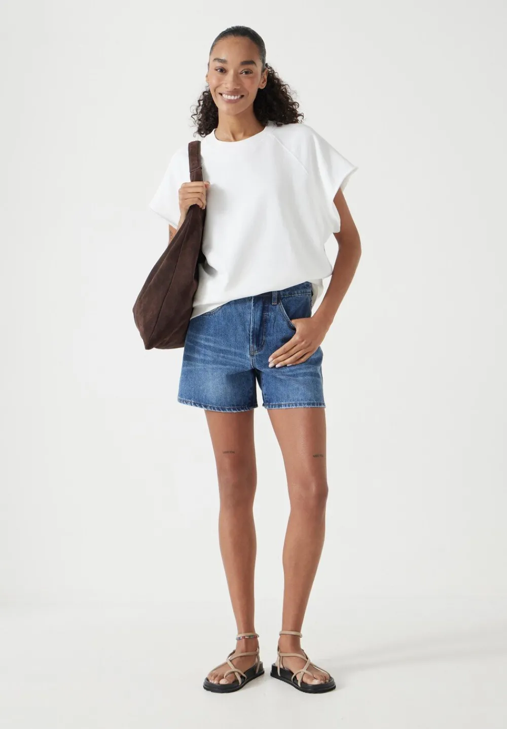 hush Shorts|Essential Denim Shorts Light Blue Authentic