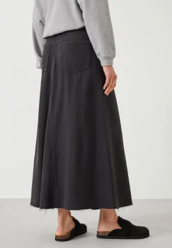 hush Skirts|Eva Denim Maxi Skirt Dark Grey