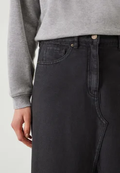 hush Skirts|Eva Denim Maxi Skirt Dark Grey