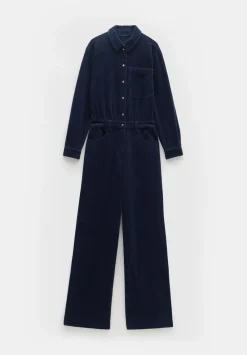 hush Jumpsuits|Evelyn Cord Jumpsuit Navy