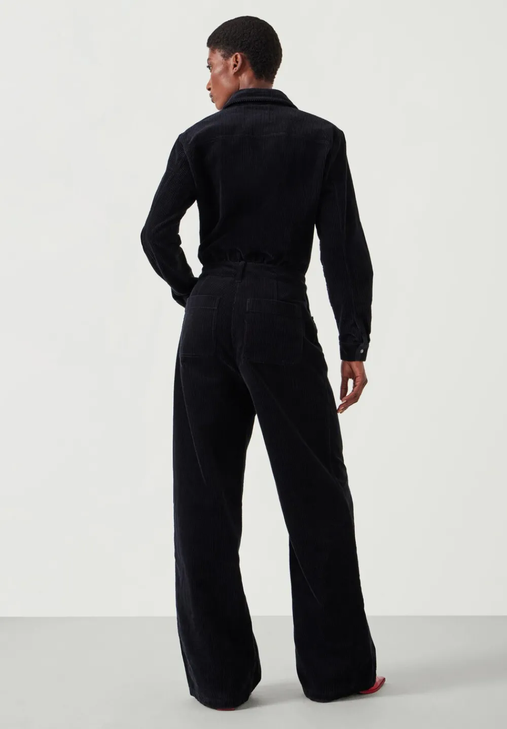 hush Jumpsuits|Evelyn Cord Jumpsuit Black