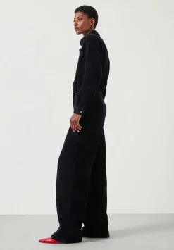 hush Jumpsuits|Evelyn Cord Jumpsuit Black