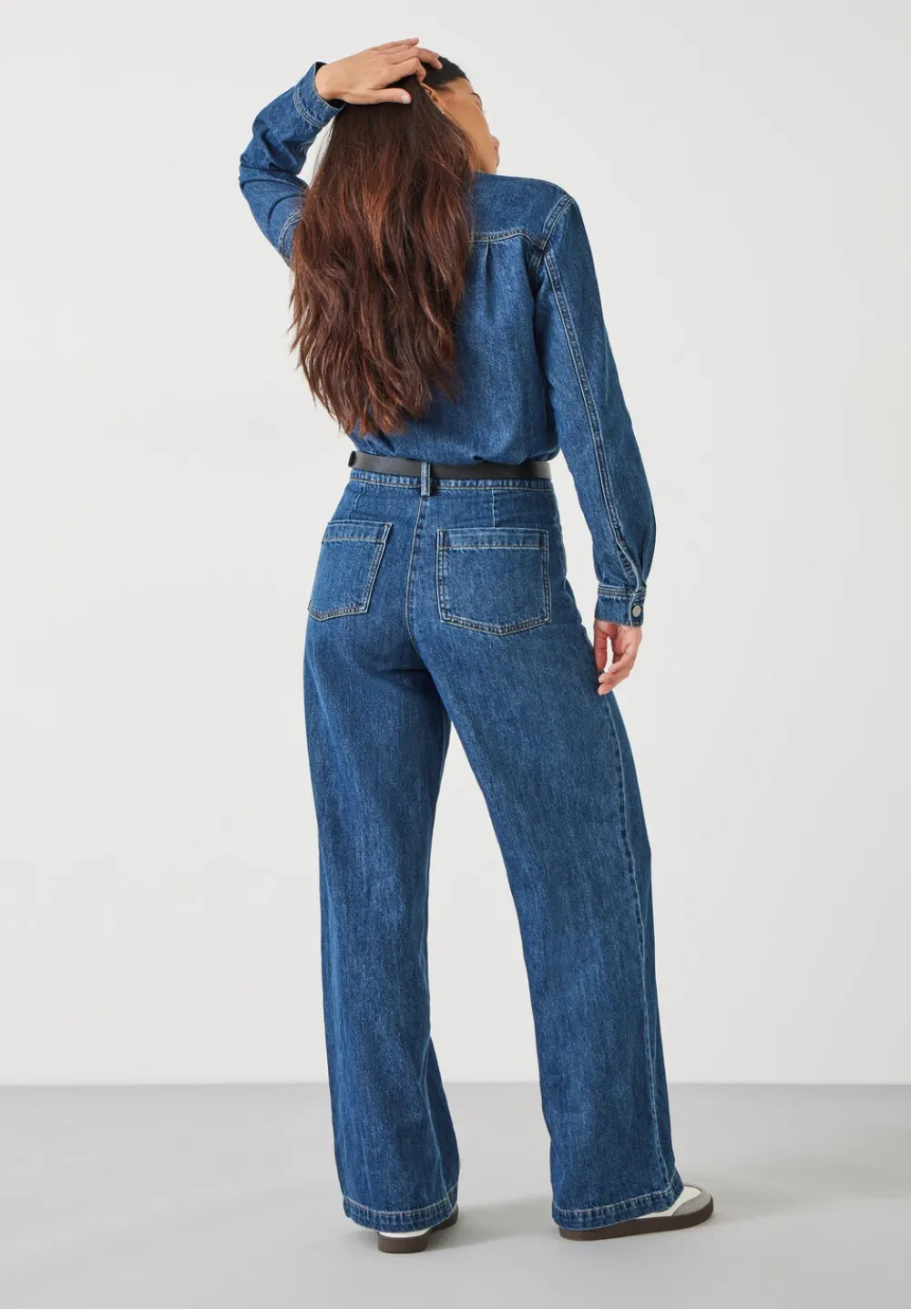hush Jumpsuits|Evelyn Denim Jumpsuit Mid Authentic Wash