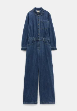 hush Jumpsuits|Evelyn Denim Jumpsuit Mid Authentic Wash