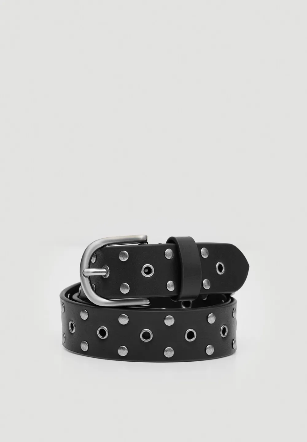 hush Belts|Eyelet Leather Belt Black