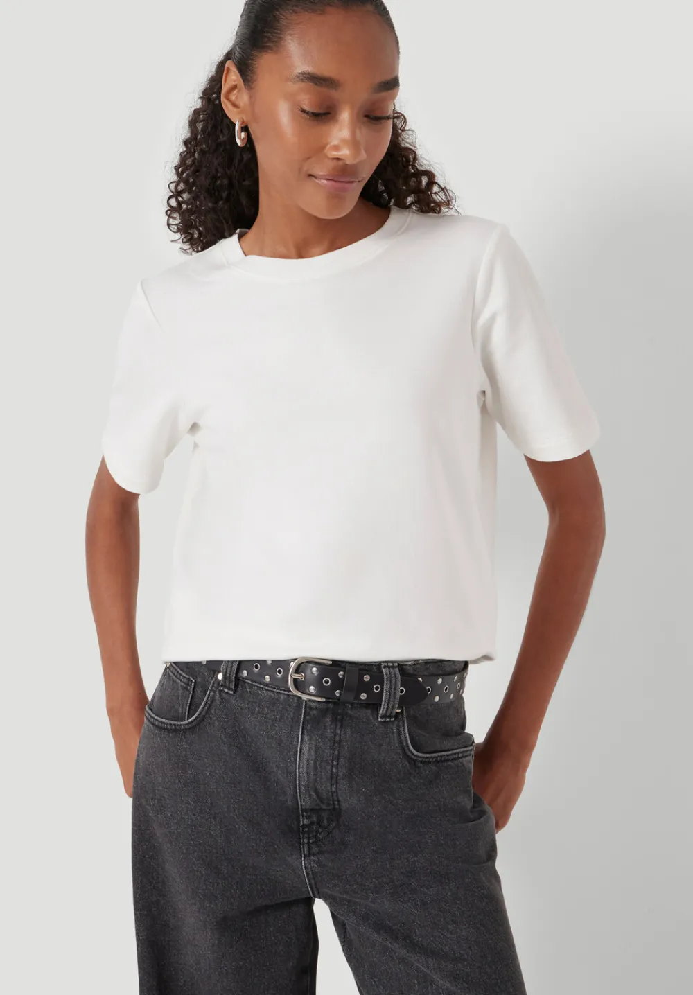hush Belts|Eyelet Leather Belt Black