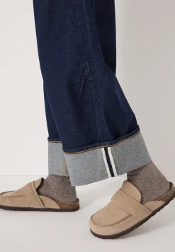 hush Jeans|Faith Turn Up Barrel Leg Jeans Rinse wash