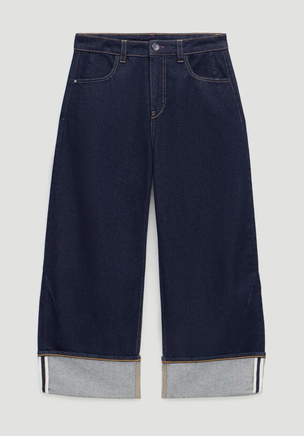 hush Jeans|Faith Turn Up Barrel Leg Jeans Rinse wash