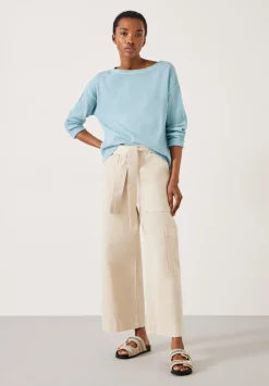 hush Sweatshirts & Hoodies|Faye Textured Waffle Top Dusty Blue