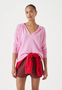 hush Sweatshirts & Hoodies|Jumpers & Cardigans|Fine Knit Hoodie Super Pink