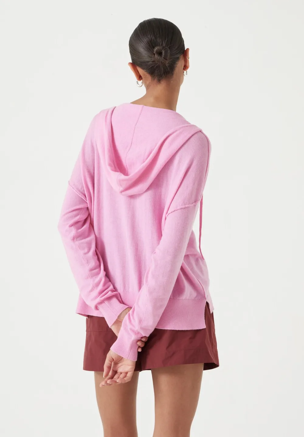 hush Sweatshirts & Hoodies|Jumpers & Cardigans|Fine Knit Hoodie Super Pink