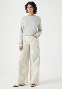 hush Jumpers & Cardigans|Fine Knit Wool Blend Jumper Light Grey Marl